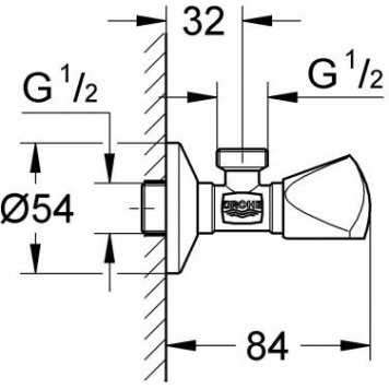 22940000 Угловой вентиль, хром 22940000-1