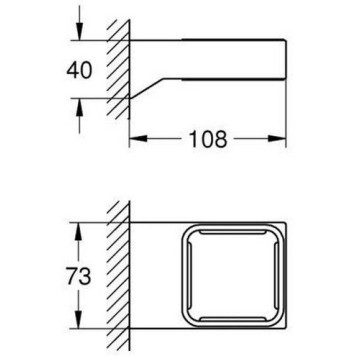 40865000 Selection Cube Держатель, хром 40865000-1