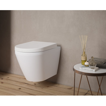 7041B003-0075 Подвесной унитаз Integra Round 54 см, безободковый (НУЖНА КРЫШКА 801-003-019, 110-003-019) 7041B003-0075-2