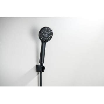 AQ2032MB БЕТТА душевой набор 100 3 jet, матовый черный AQ2032MB-2