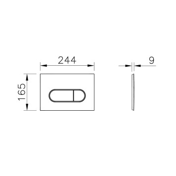 9873B003-7201 Комплект: Mia Round подвесной Безободковый унитаз + тонкое сиденье МЛ/БС+ инсталляция + панель смыва хром глянец (740-2280) 9873B003-7201-3