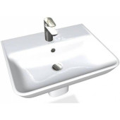 STRUKTURA EGE112-00 Раковина 55x40 с отв.для смесителя,сл.пер.,белый EGE112-00