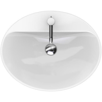 500.726.01.2 Geberit VariForm Раковина встраиваемая в столешницу овальной формы, 60х48 см, с отв. под смеситель, без отв. перелива 500.726.01.2-5