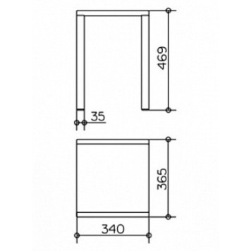 14982010038 PLAN Табурет, подходит также для душевой зоны, нагрузка: 100 kg, хром/светло-серый (RAL 7035) 14982010038-1