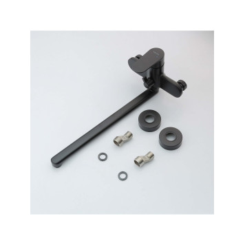 AQ1842MB НИКА смеситель для ванны с длинным изливом, матовый черный AQ1842MB-3