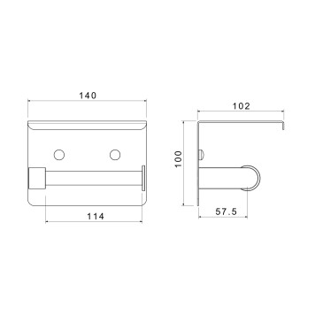 AQ4939BG ЕВРОПА бумагодержатель с полкой, шлиф. золото AQ4939BG-2