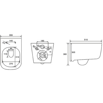 SET AQUATEK ЛУГАНО (рама AQUATEK Standard INS-0000012(без клавиши и крепежа)+унитаз ЛУГАНО AQ2002-00 с тонким сиденьем soft-close SET AQUATEK ЛУГАНО-8