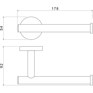 AQ4208MB ОБЕРОН бумагодержатель, матовый черный AQ4208MB-1