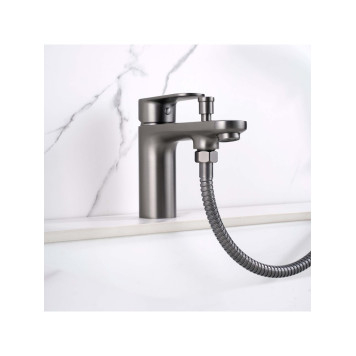 AQ1844BGM НИКА смеситель врезной на борт ванны на 1 отв., оружейная сталь AQ1844BGM-5