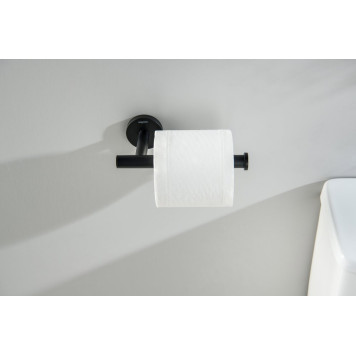 AQ4208MB ОБЕРОН бумагодержатель, матовый черный AQ4208MB-2