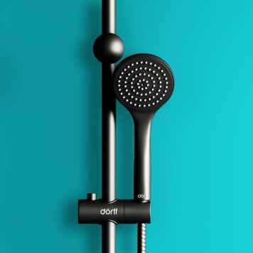 D0708000BL Душевая система с тропическим душем, черный-3