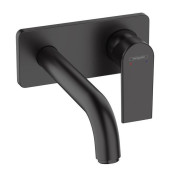 Hansgrohe Vernis Shap Смеситель для раковины, настенный, излив 204 мм, внешняя часть, цвет: матовый черный . 71578670