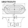 Villeroy Boch Cetus Ванна 175х75см, отдельностоящая, овальная, цвет: белый