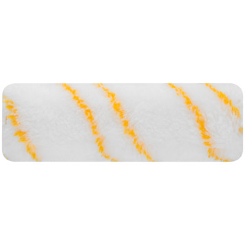 Ролик сменный полиакриловый белый с желтой полосой миди, диам. 30/54 мм; ворс 12 мм, 150 мм