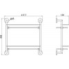 Allen Brau Priority Полка стеклянная, двойная, цвет: никель 6.31015-BN