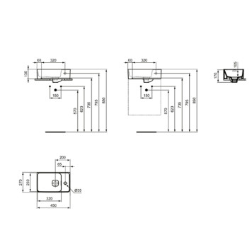 Ideal Standard Strada II Раковина 45x27см., накладная, 1 отв., цвет: белый. T299401-5