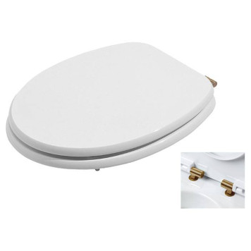 Azzurra Charme Сиденье для унитаза, с микролифтом, цвет: Bianco lucido/бронза