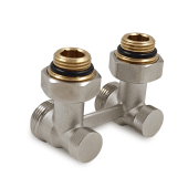 Угловой Н-образный клапан Primoclima Armature для нижнего подключения 3/4 х1/2 никель PC3412HA