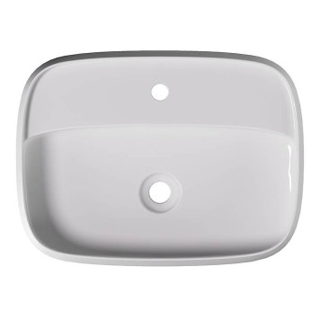 Alice Nur Plan Раковина 60x45x15см., накладная, 1 отв., цвет: белый глянцевый. 33210101-1