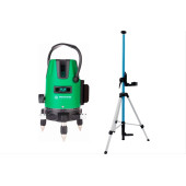 Комплект Лазерный уровень INSTRUMAX Constructor 4D GREEN+штанга элевационный INSTRUMAX LP-300 в комплекте с треногой (3 м)