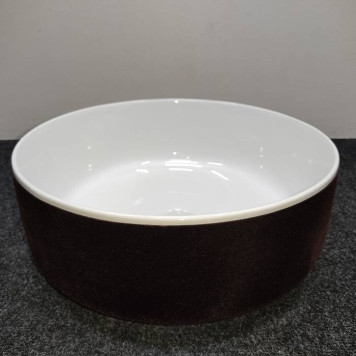 ArtCeram Cognac Раковина 42 см, без отв., накладная, без слив-перелива, цвет: белый / testa di moro-2