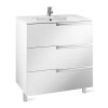 Roca Victoria Nord Ice edition Тумба подвесная 80x45x73см, c 3 ящиками, цвет: белый. Z.RU93.0.283.5