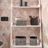 ADJ Корзинка Mini Bottega, 12x19xH13 см., цвет: серый/черный. 1012.03/01