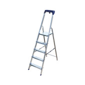 Стремянка Алюмет 5 ступеней алюминиевая с пластиковым органайзером