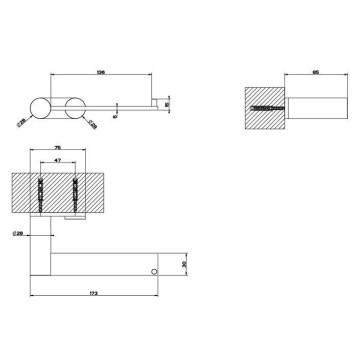 Gessi 316 Подвесной держатель для туалетной бумаги, горизонтальная/вертикальная установка, цвет: шлифованная сталь. 54749#239-1