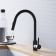 D3007522 Смеситель для кухни с вытяжным изливом, черный