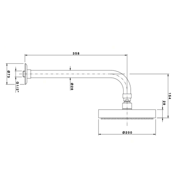 Nicolazzi Doccia Верхний душ, Oslash; 20см, цвет: хром-1