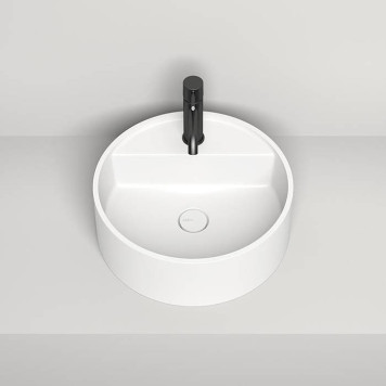 Salini Armonia Top 202 Раковина накладная 45х45х11.6см., с 1 отв., донный клапан, материал: S-Sense, цвет: белый глянцевый-2