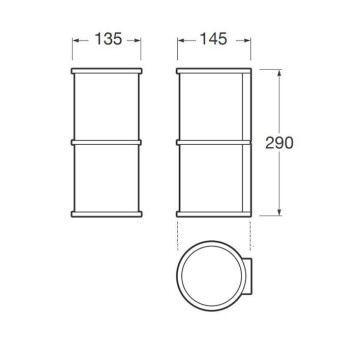 Armani Roca Baia Светильник настенный 14.5х13.5х29см, цвет: greige-1