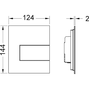 TECEsquare Urinal Панель смыва, белый глянцевый. 9242812-1