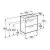 Roca Debba Тумба подвесная 60x36x70см, с 2 ящиками, цвет: белый. Z.RU93.0.270.8