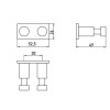 EMCO System2 Крючок двойной, цвет хром