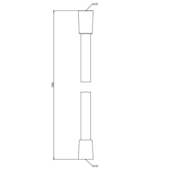 Gessi Emporio shower Шланг Сromalux с коническим соединением на 1/2 amp;quot;, 1,5м, цвет: Finox Brushed Nickel-1