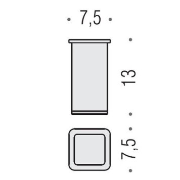 Colombo Lulu Стакан настольный, цвет: хром/матовое стекло-1