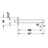 Duravit Circle Излив для ванны 20см., настенный, цвет: черный матовый. CE5240010C46