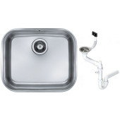 Alv 1042481 Variant 10 Мойка U, 1 чаша, 0,8 мм, SAT, 3½ 480х400х180 мм+сифон 1130550 1042481