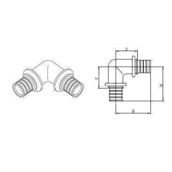 Угольник 90°, SDR 11, 63х5,7
