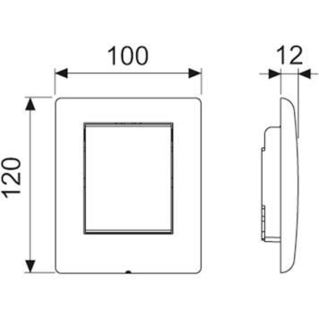 TECEplanus Urinal Панель смыва, белая глянцевая. 9242314-1