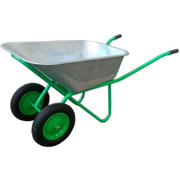 Тачка строительная 110л двухколесная оцинк. колёса пневмо