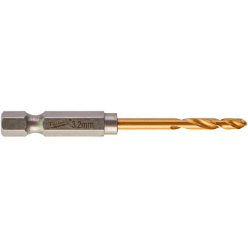 Сверло по металлу Milwaukee RedHEX HSS-G TiN 3,2мм (2шт) (706)-1