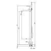 Gattoni Circle Two Смеситель для ванны напольный 994 мм, с встроенной частью, цвет: Oro Brush. 9108/91SG