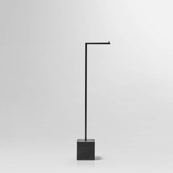 Antonio Lupi Bivio Держатель туалетной бумаги, напольный, база из мрамора Nero Marquinia satinato, цвет: Nero goffrato