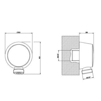 Gessi Emporio shower Вывод воды, цвет: Finox Brushed Nickel-1