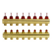 Коллекторы Danfoss FHF-8F для 8 контуров, с преднастройкой и расходомерами 088U0528