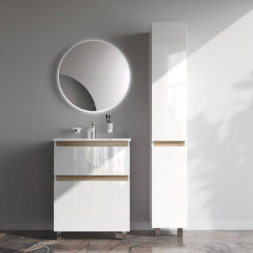 M85AFSX0652WG База под раковину, напольная, 65 см, 2 ящика, белый глянец-3