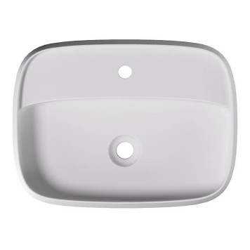 Alice Nur Plan Раковина 60x45x15см., накладная, 1 отв., цвет: белый матовый. 33210109-1